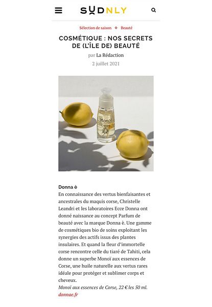 donna è parution presse SUDNLY